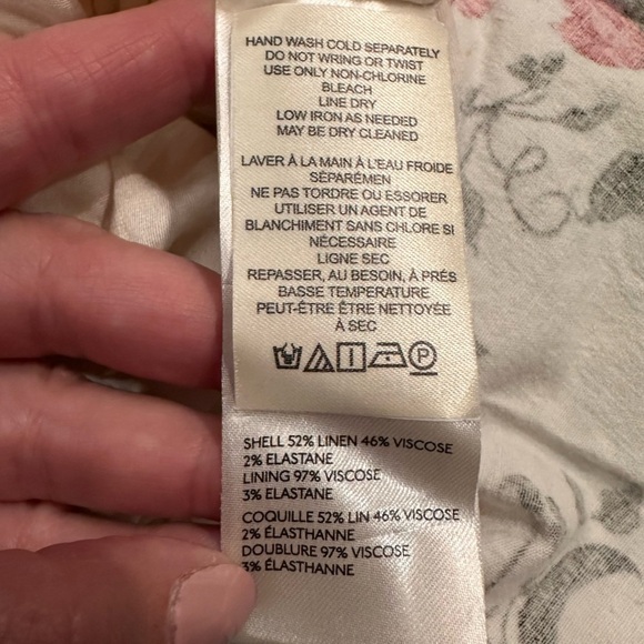 New Anthropologie Puff Sleeve Smocked Dress L Cottagecore Floral Midi Maeve - Picture 14 of 14